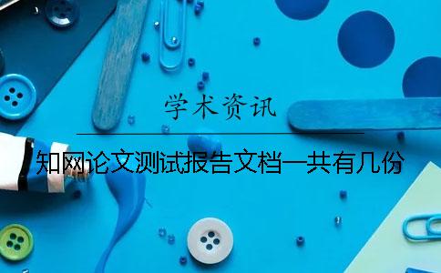 學術論文測試報告文檔一共有幾份？