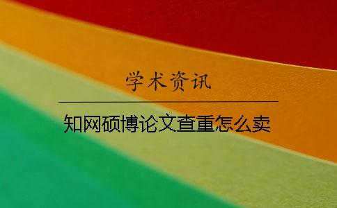 學(xué)術(shù)碩博論文查重怎么賣