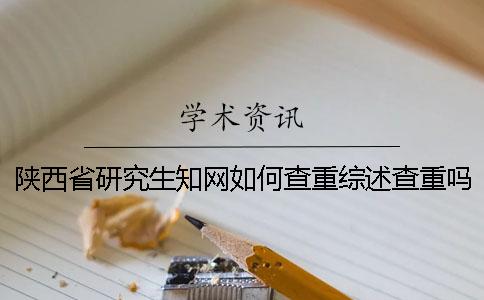 陜西省研究生學(xué)術(shù)如何查重？綜述查重嗎？