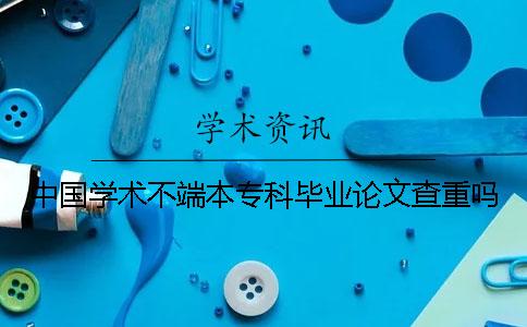 中國(guó)學(xué)術(shù)不端本專(zhuān)科畢業(yè)論文查重嗎