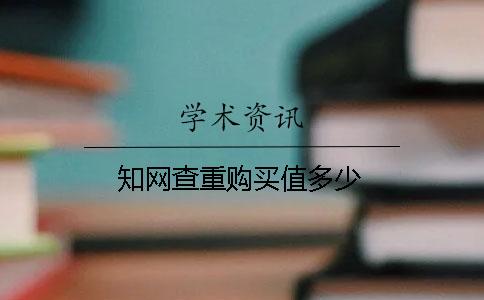 學術查重購買值多少