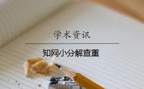 學術小分解查重