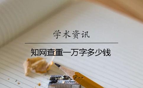 學術查重一萬字多少錢