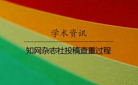 學術雜志社投稿查重過程