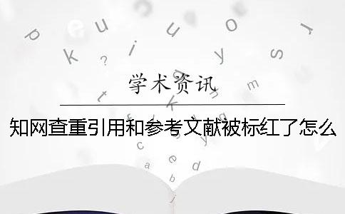 學(xué)術(shù)查重引用和參考文獻(xiàn)被標(biāo)紅了怎么破？ 如何正確引用參考文獻(xiàn)讓學(xué)術(shù)查重