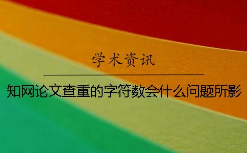 學術論文查重的字符數會什么問題所影響？
