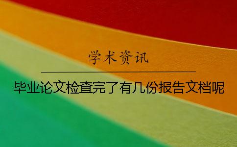 畢業論文檢查完了有幾份報告文檔呢