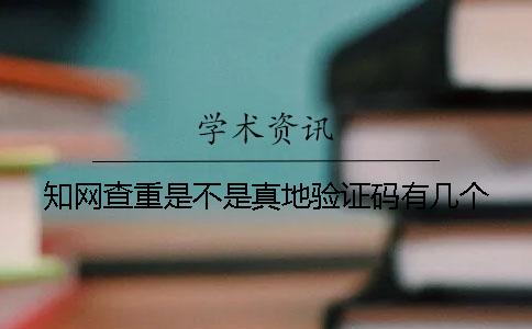 學(xué)術(shù)查重是不是真地驗證碼有幾個